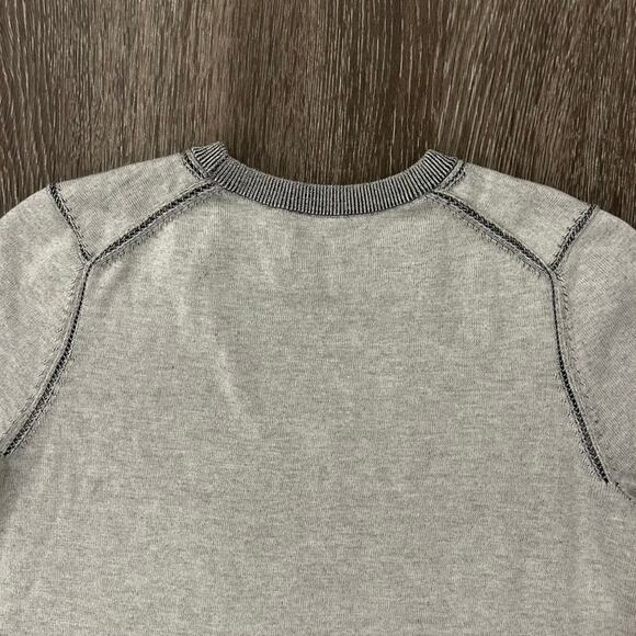 EUC MM LaFleur Becca Pointelle Cotton Silk Knit Tee Gray Medium Short Sleeve Top - Picture 15 of 16